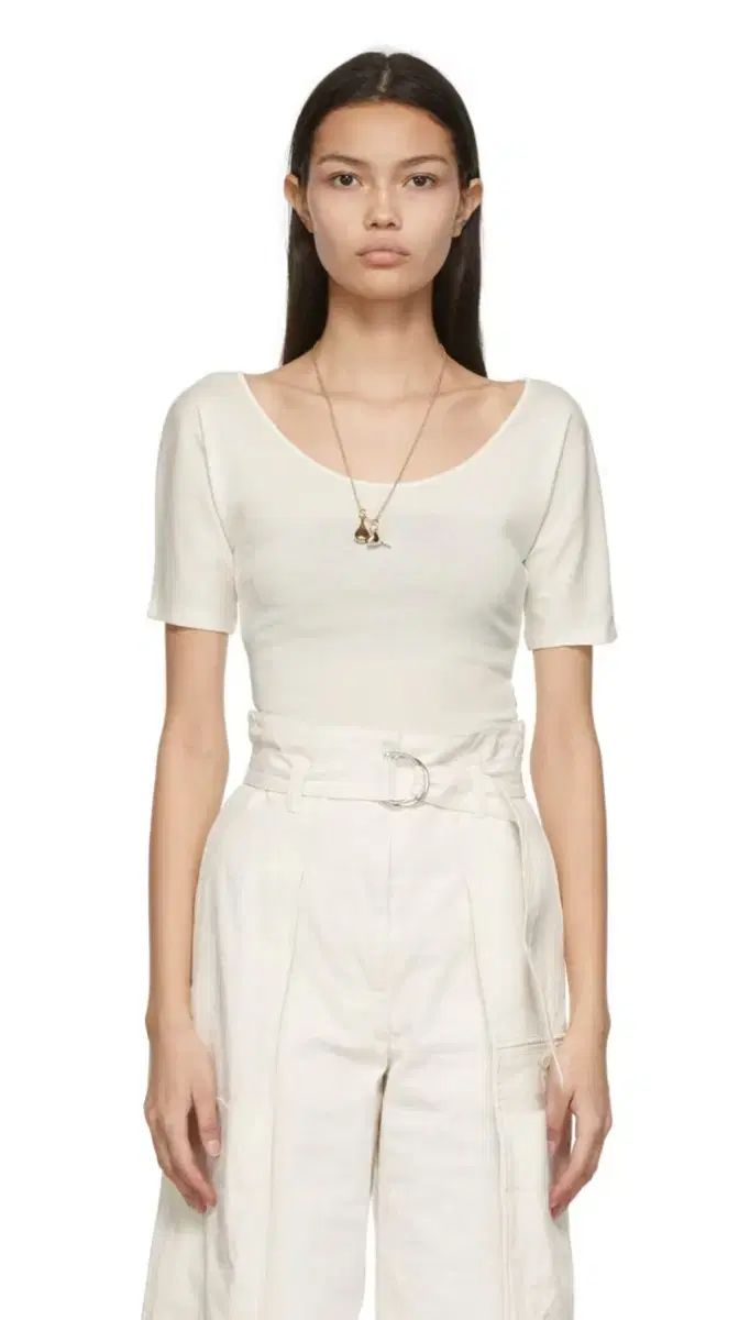 ルメール Lemaire レディース セカンドスキン Tシャツ ブラック xs オフホワイト m