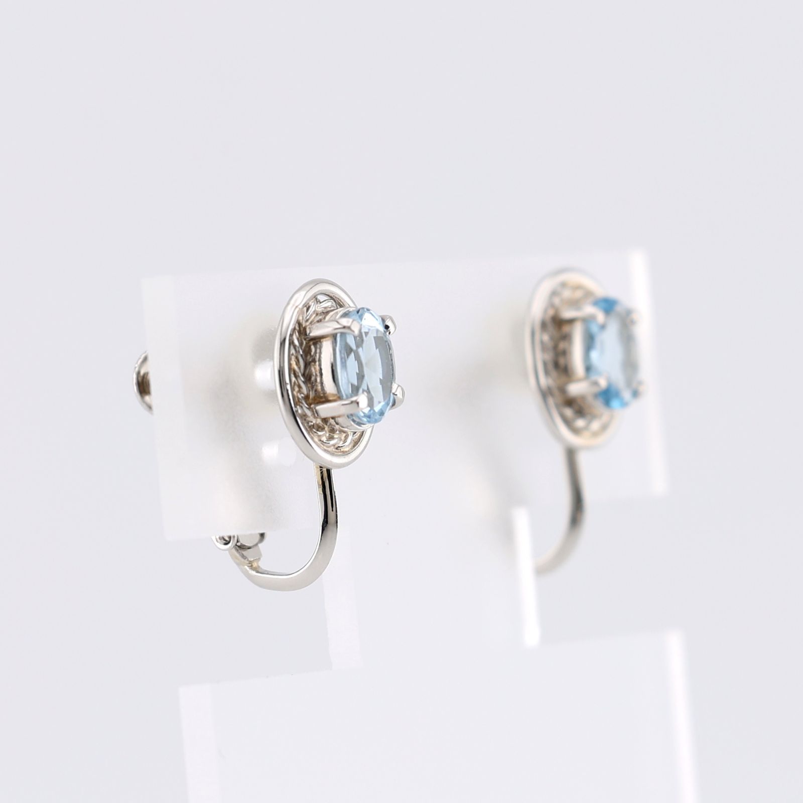 pt 900 アクアマリンダイヤリング 参考定価70,035円！》 Pt.900 プラチナ アクアマリン セット