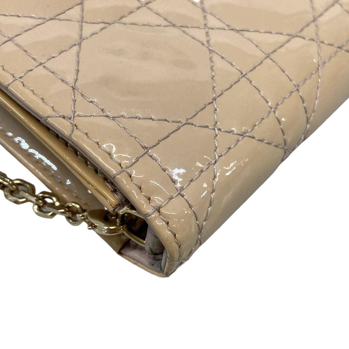 ピンクベージュ チェーンウォレット