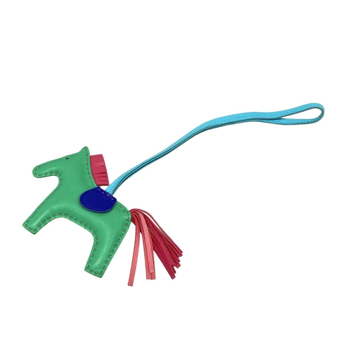 HERMES エルメス キーホルダー チャーム ロデオチャームPM グリーン イエロー マルチ