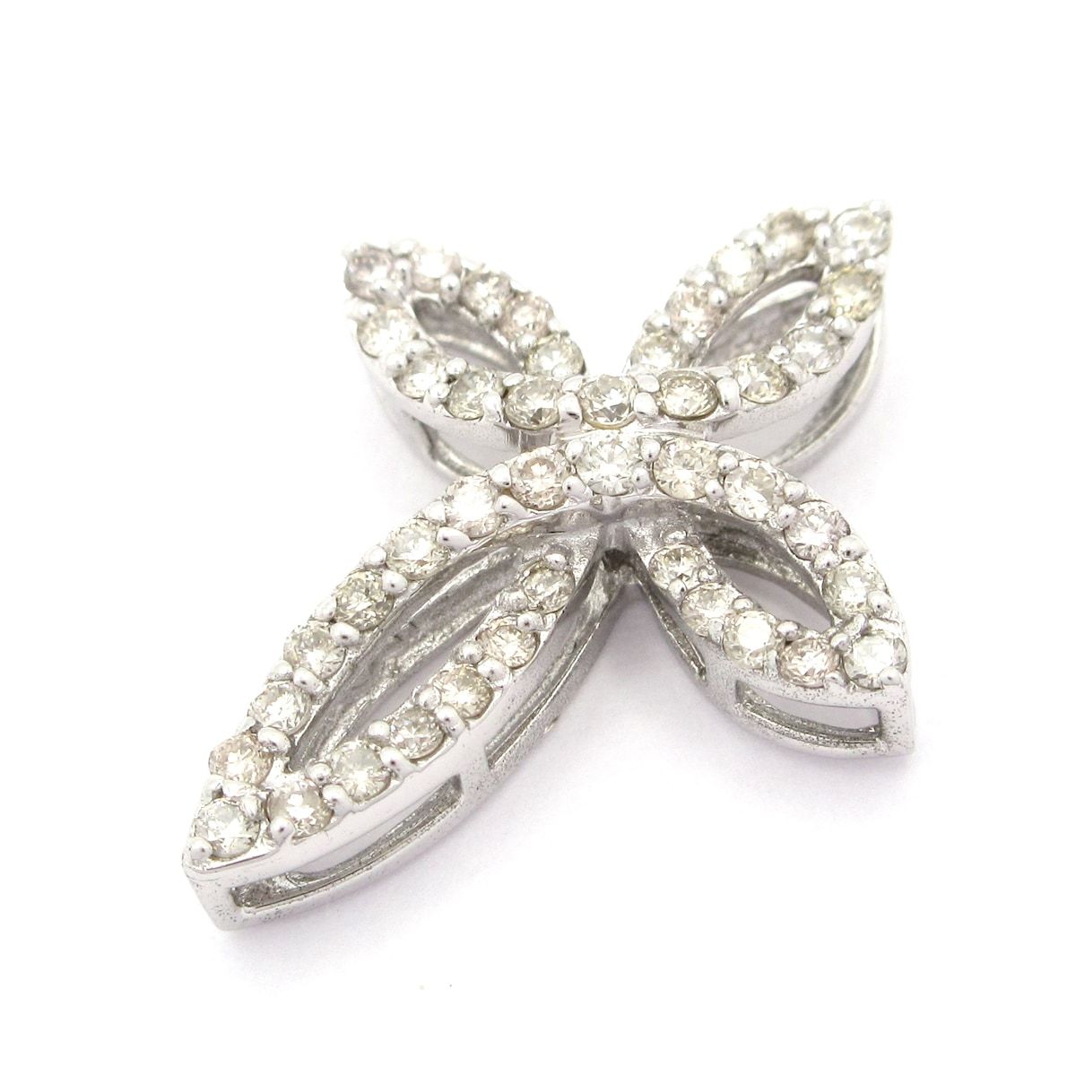 Unbranded ノーブランド ペンダントトップ K18WG×ダイヤモンド 総重量 1.2g 0.30刻印