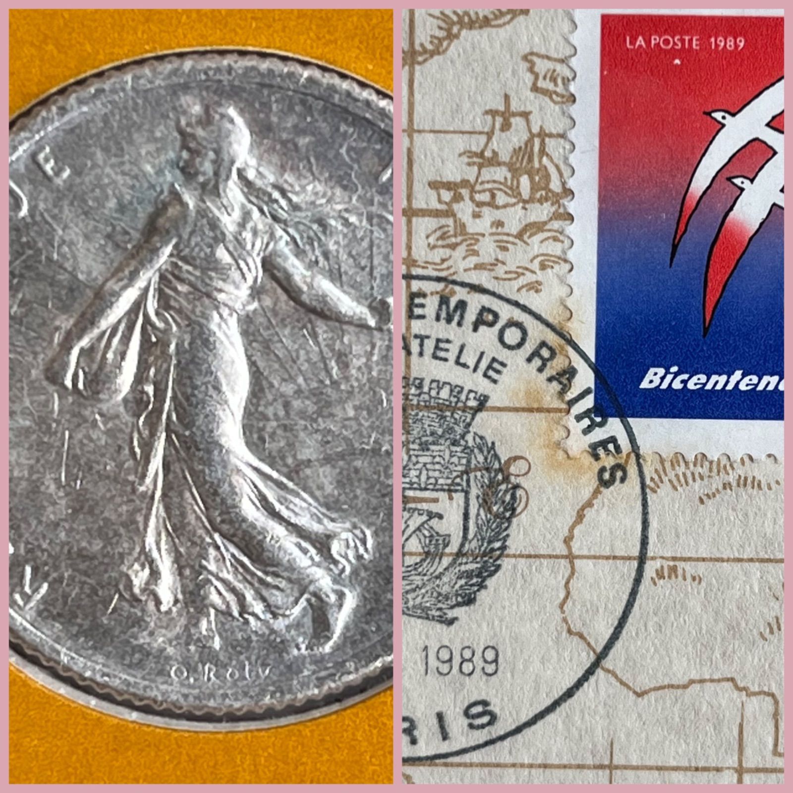 銀貨】1916年 フランス 1フラン銀貨 種まく女“Semeuse” .835シルバー（5g）第一次大戦期の名作デザイン 861 - メルカリ