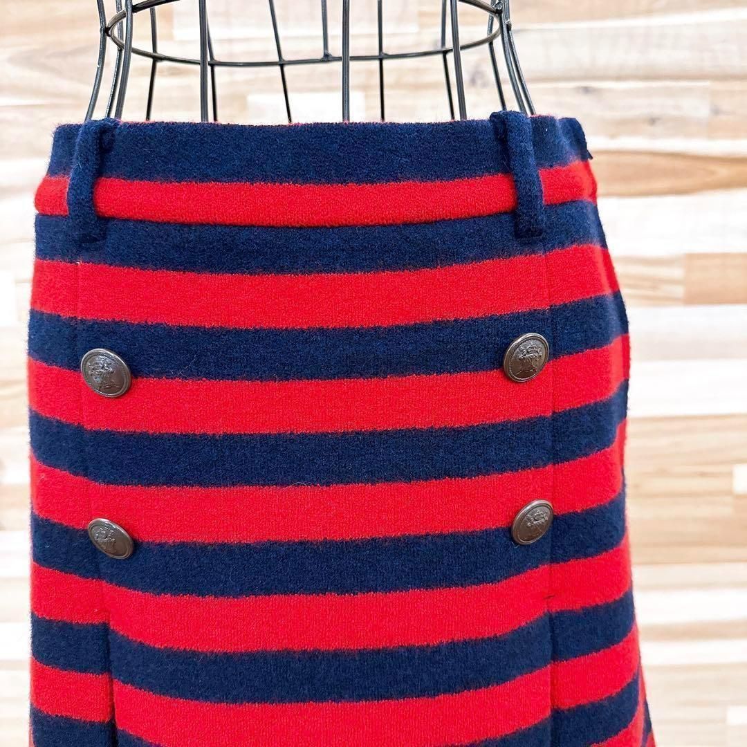 マスターバニーエディション】ウール ニット ゴルフ スカート ボーダー