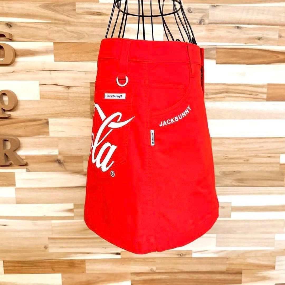稀少【ジャックバニー×コカコーラ】限定コラボ ビッグ ロゴ スカート 赤×白 稀少【ジャックバニー×コカコーラ】限定コラボ ビッグ ロゴ スカート