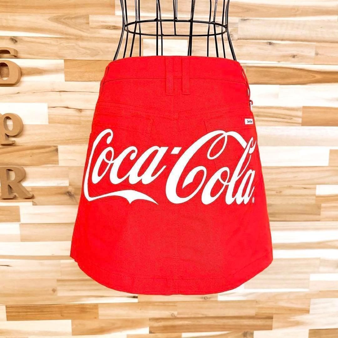 稀少【ジャックバニー×コカコーラ】限定コラボ ビッグ ロゴ スカート 赤×白 稀少【ジャックバニー×コカコーラ】限定コラボ ビッグ ロゴ スカート