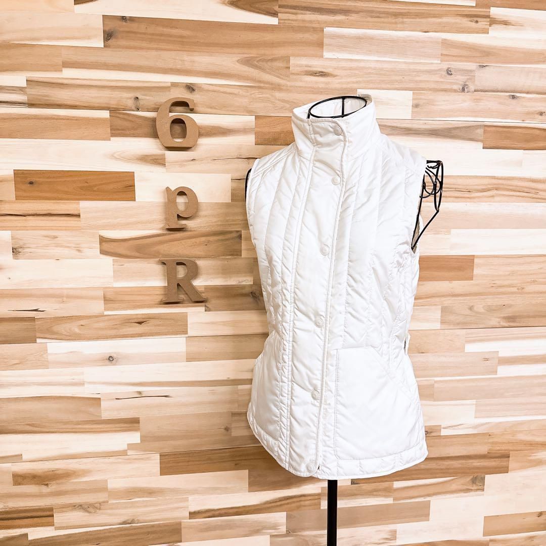  ラルフローレン ハイネック キルティング 中綿 ゴルフ ベスト XS白ホワイト ベスト レディースウェア