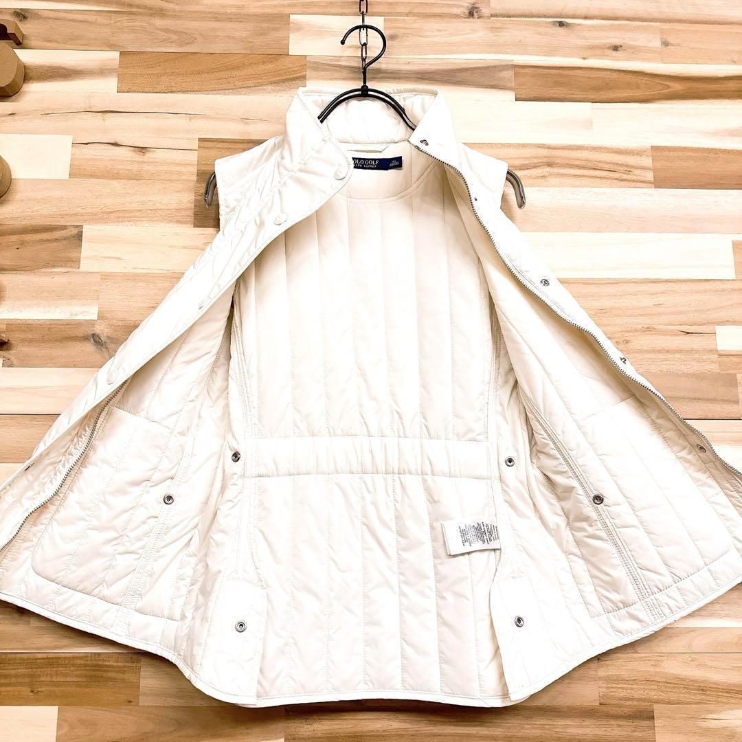 ラルフローレン】ハイネック キルティング 中綿 ゴルフ ベスト XS白