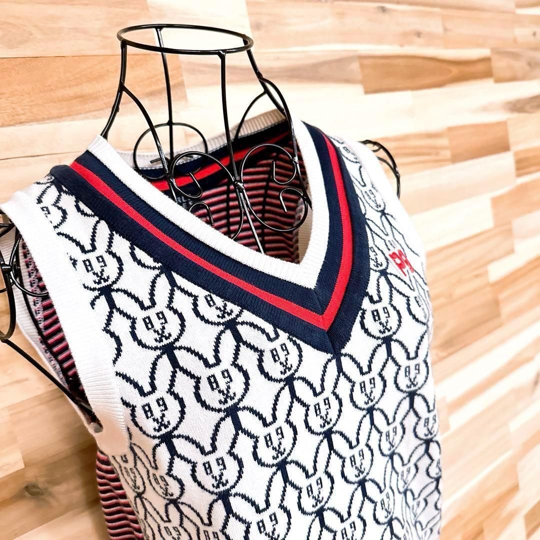 ウサギ総柄 ボーダー