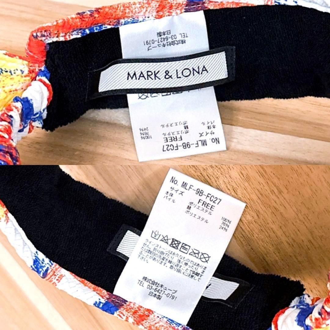 【マークアンドロナ】ゴルフ カラフル チェック アート サンバイザー 赤×青 マークアンドロナ】カラフル チェック アート ゴルフ サンバイザー 赤