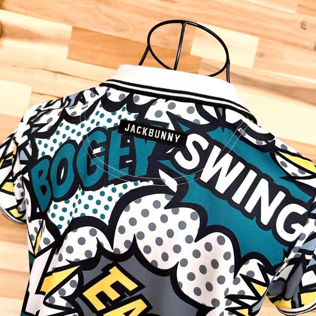 完売品【ジャックバニー】ゴルフ アメコミ風パターン 総柄 ワンピース