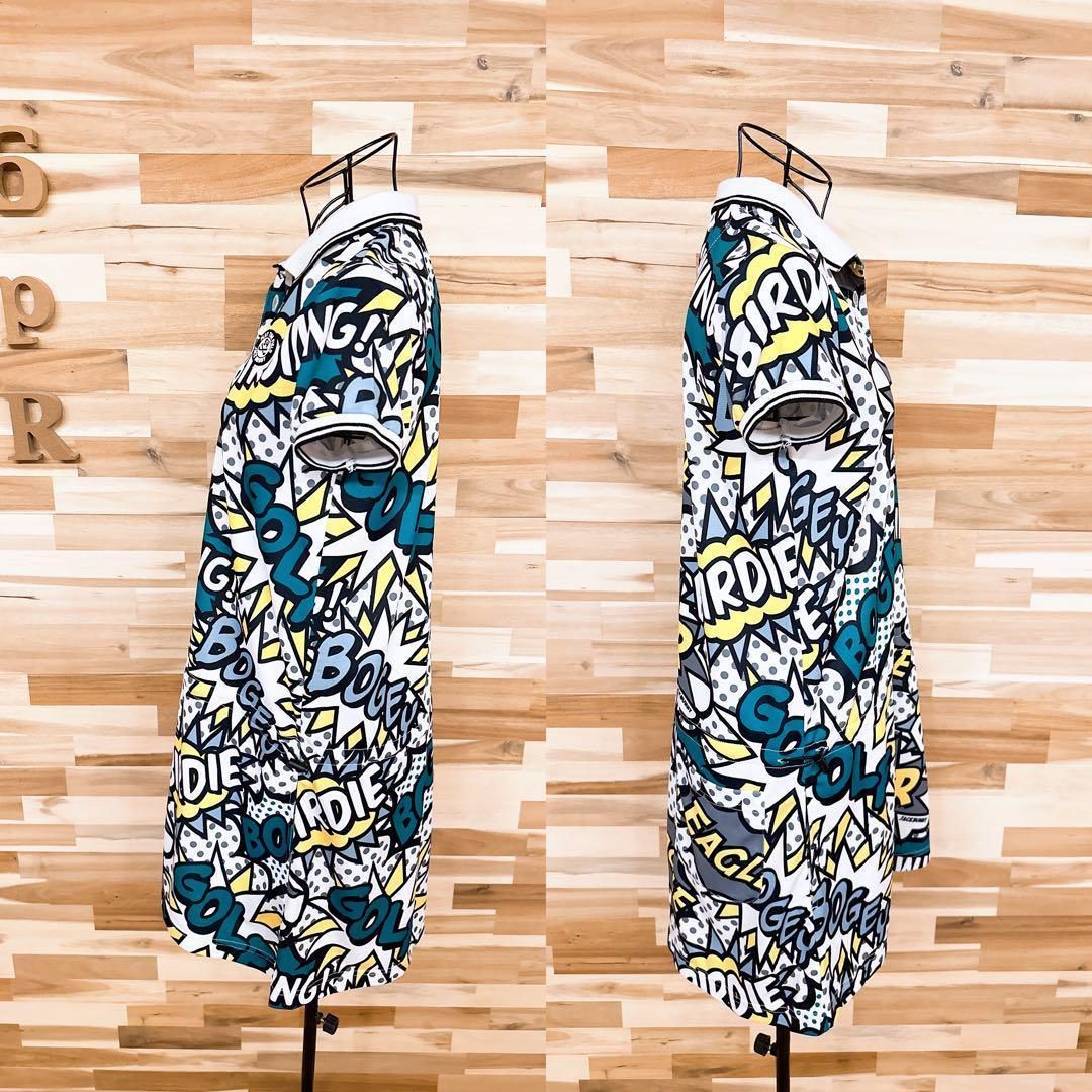 完売品【ジャックバニー】ゴルフ アメコミ風パターン 総柄 ワンピース