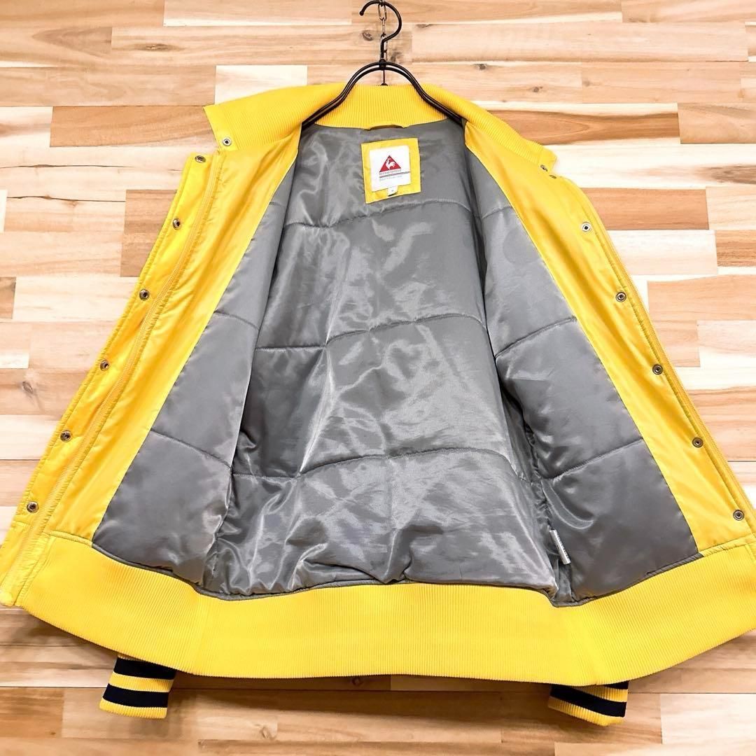 le coq sportif - 【ルコックスポルティフ】ゴルフ 中綿ブルゾン 撥水ジャケット 長袖 M 黄×紺 ルコックスポルティフ】中綿ブルゾン 撥水 ゴルフ ジャケット 長袖 M