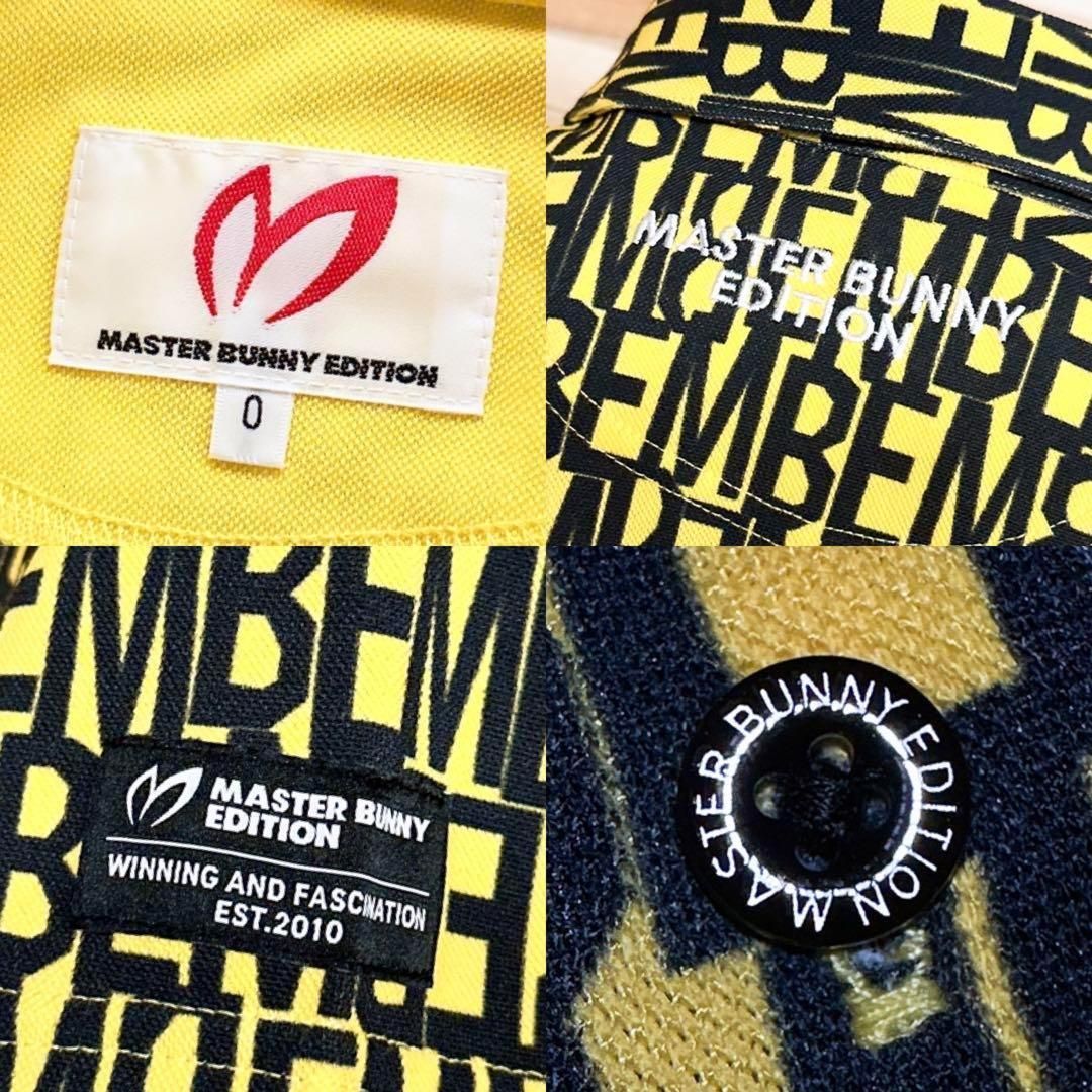 マスターバニーエディション】MBEロゴ 総柄 ゴルフ ポロシャツ 刺繍 黒