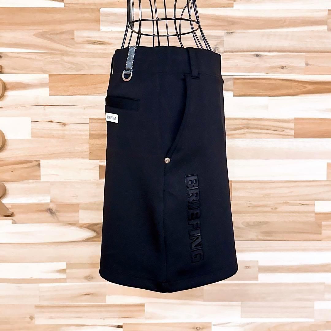  ブリーフィング ゴルフ エンボスロゴ スカート インナー付き S 黒×白 スカート レディースウェア