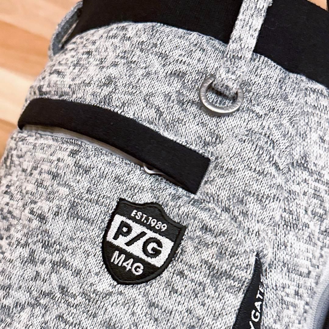 美品【パーリーゲイツ】キルティング ジップ スカート 中綿ニット編み