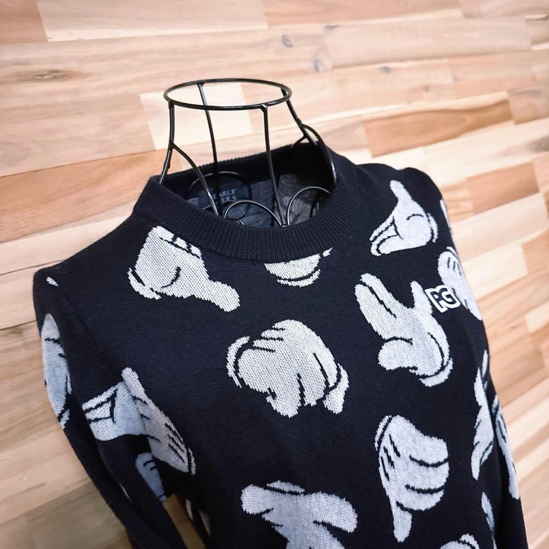 ☆美品☆パーリーゲイツ レディース ミッキーコラボ・ニット パーリーゲイツ×ディズニー】限定コラボ ニット セーター ミッキーの手