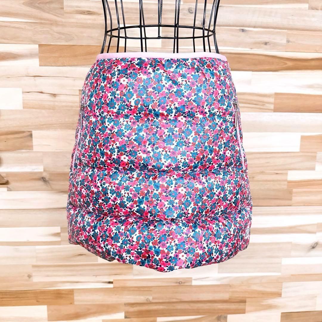 ルコックスポルティフ ダウン フェザー 花柄 ゴルフ スカート総柄 ピンク 緑