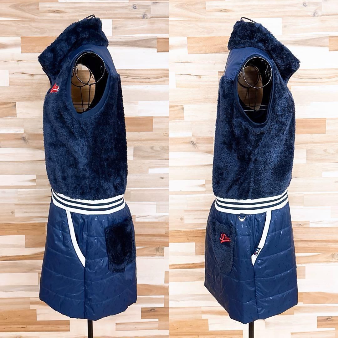 フィラゴルフ】ファー キルティング ドッキング ゴルフ ワンピース M