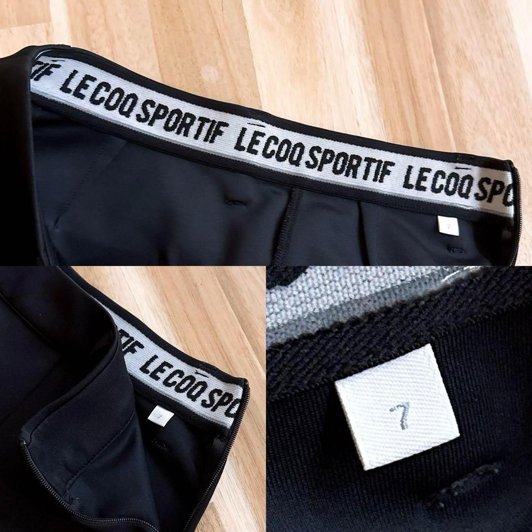  ルコックスポルティフ アシンメトリー プリーツ ゴルフ スカート黒ブラック スカート レディースウェア