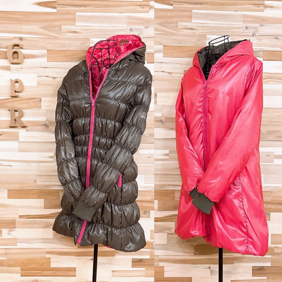 【フィラゴルフ】リバーシブル キルティング ダウン フェザー コート ゴルフLL フィラゴルフ】リバーシブル キルティング ダウン フェザー コート