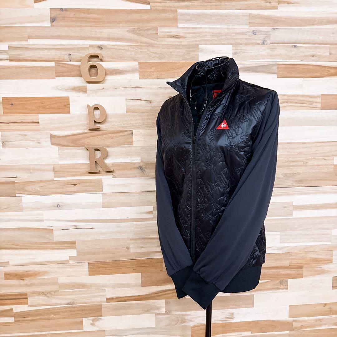 ルコックスポルティフ キルティング 切り替え ゴルフ 中綿ブルゾン M 黒