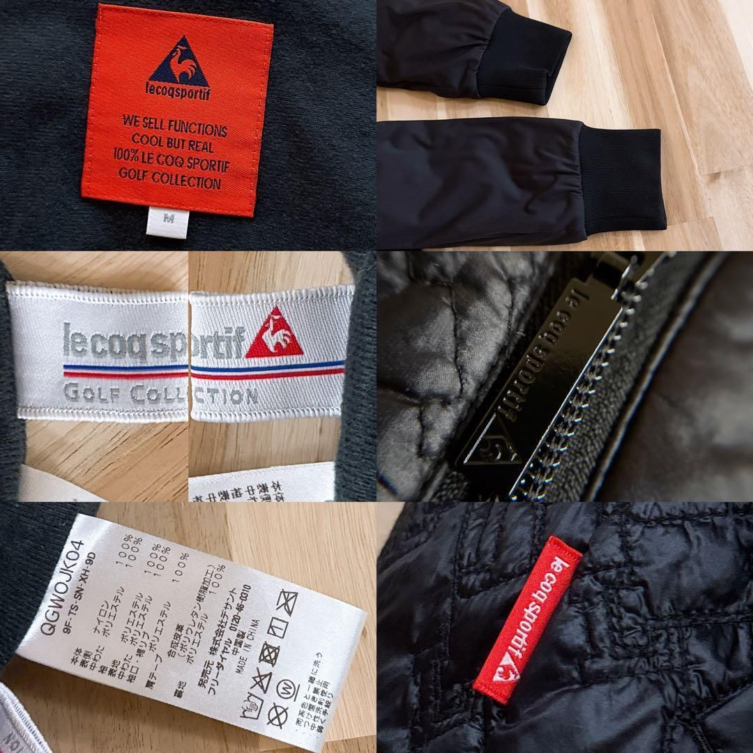 ルコックスポルティフ】キルティング 切り替え ゴルフ 中綿ブルゾン M 黒