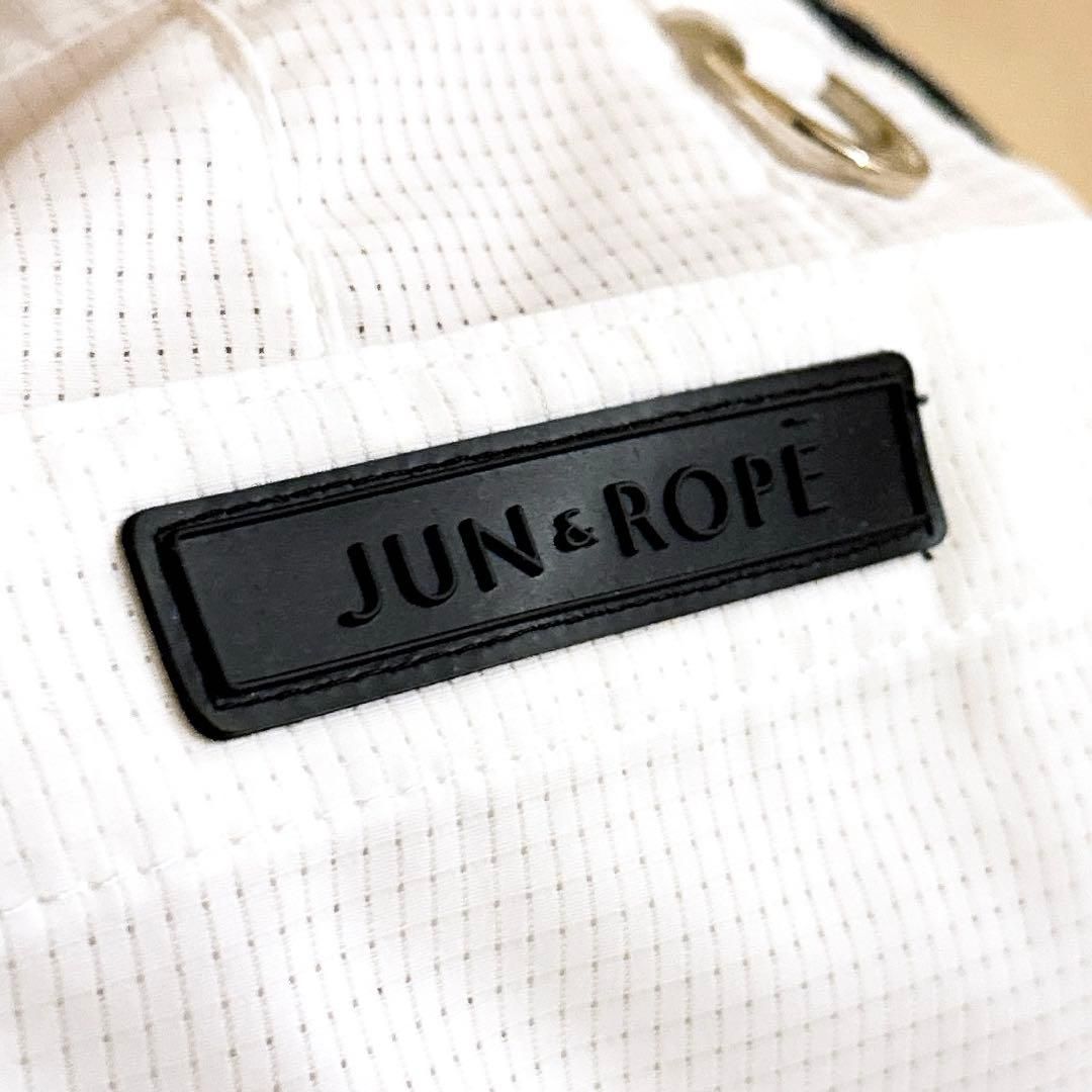  品 ジュンアンドロペ ライン ロゴ ゴルフ スカート インナー付き白×黒 スカート レディースウェア