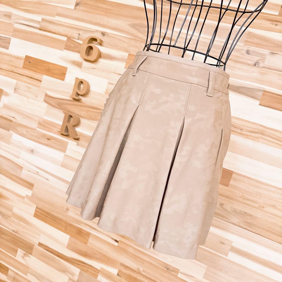 ブリーフィング 迷彩カモ柄 ゴルフ スカート 地模様 カモフラ XS ベージュ