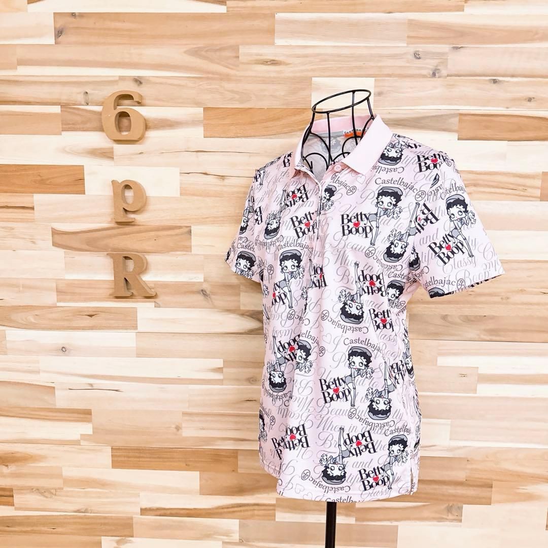 カステルバジャック ベティブープ コラボ ポロシャツ ゴルフ ピンク