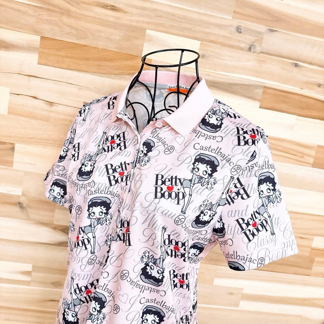 カステルバジャック×ベティブープ コラボ ポロシャツ ゴルフ ピンク