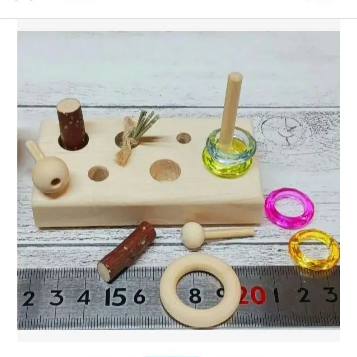 36 ⭐ フォージングトイセット⭐ 輪投げ 棒抜き バードトイ 文鳥