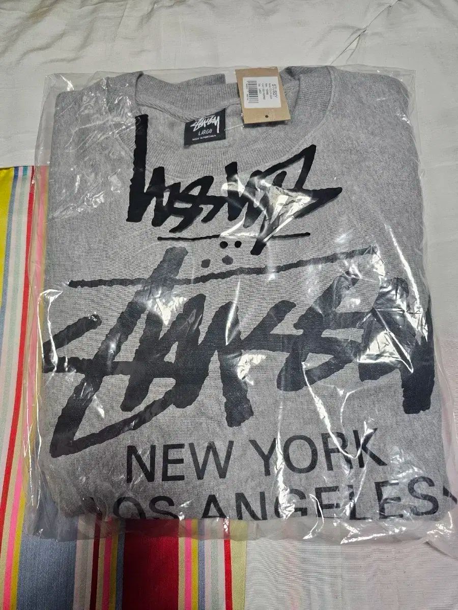 STUSSY NEW YORK ロサンゼルス スウェット L グレー