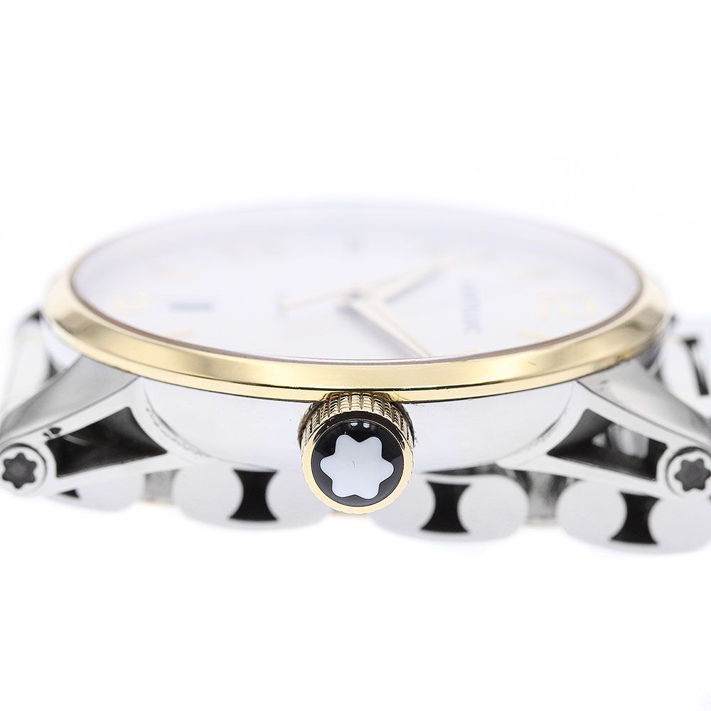  モンブラン MONTBLANC 7210 タイムウォーカー YGベゼル 自動巻き メンズ_918482 リブ編み 自動巻き時計 腕時計(アナログ)