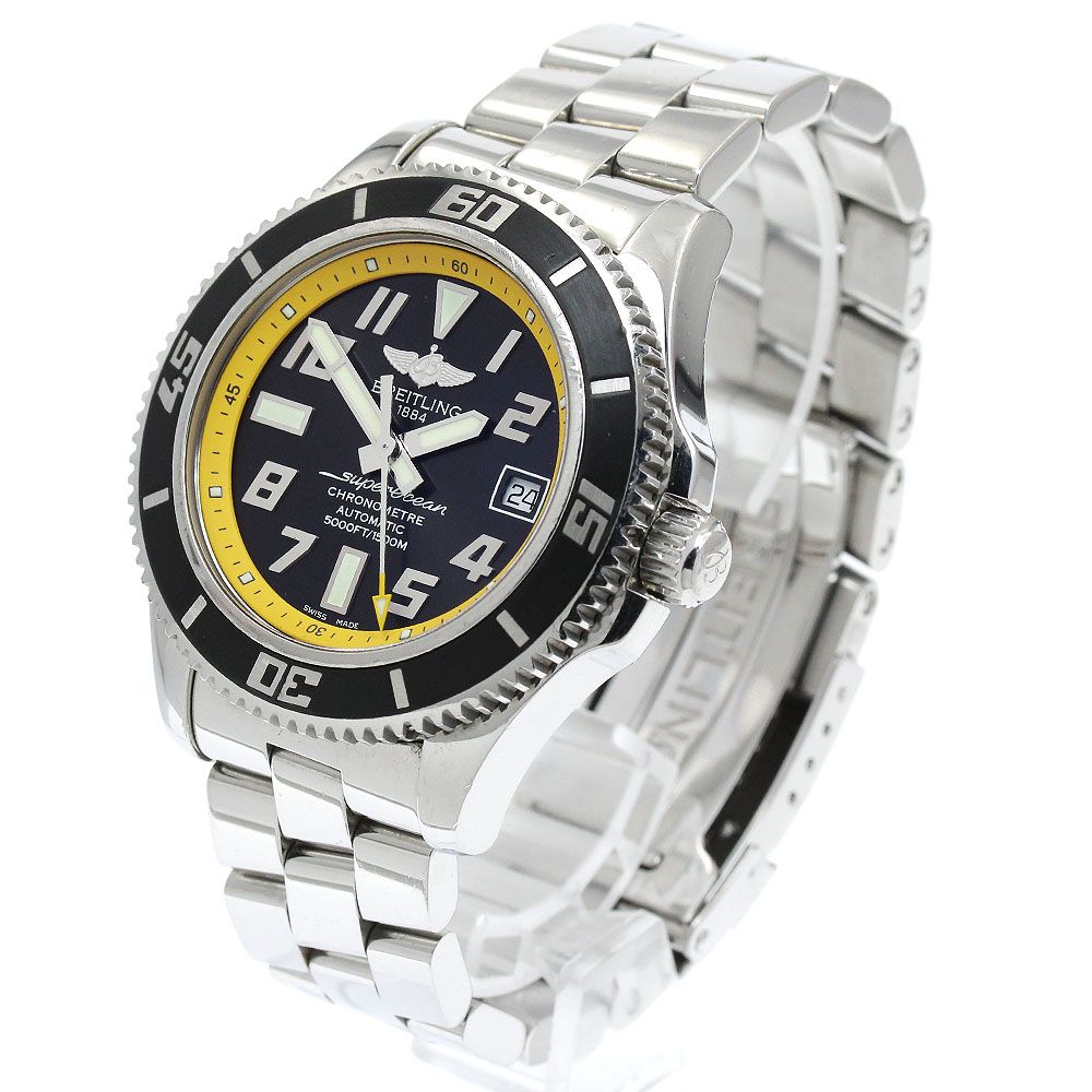  ブライトリング BREITLING A17364 スーパーオーシャン42 デイト 自動巻き メンズ保証書付き_916986 デイリー使い 自動巻き時計 腕時計(アナログ)