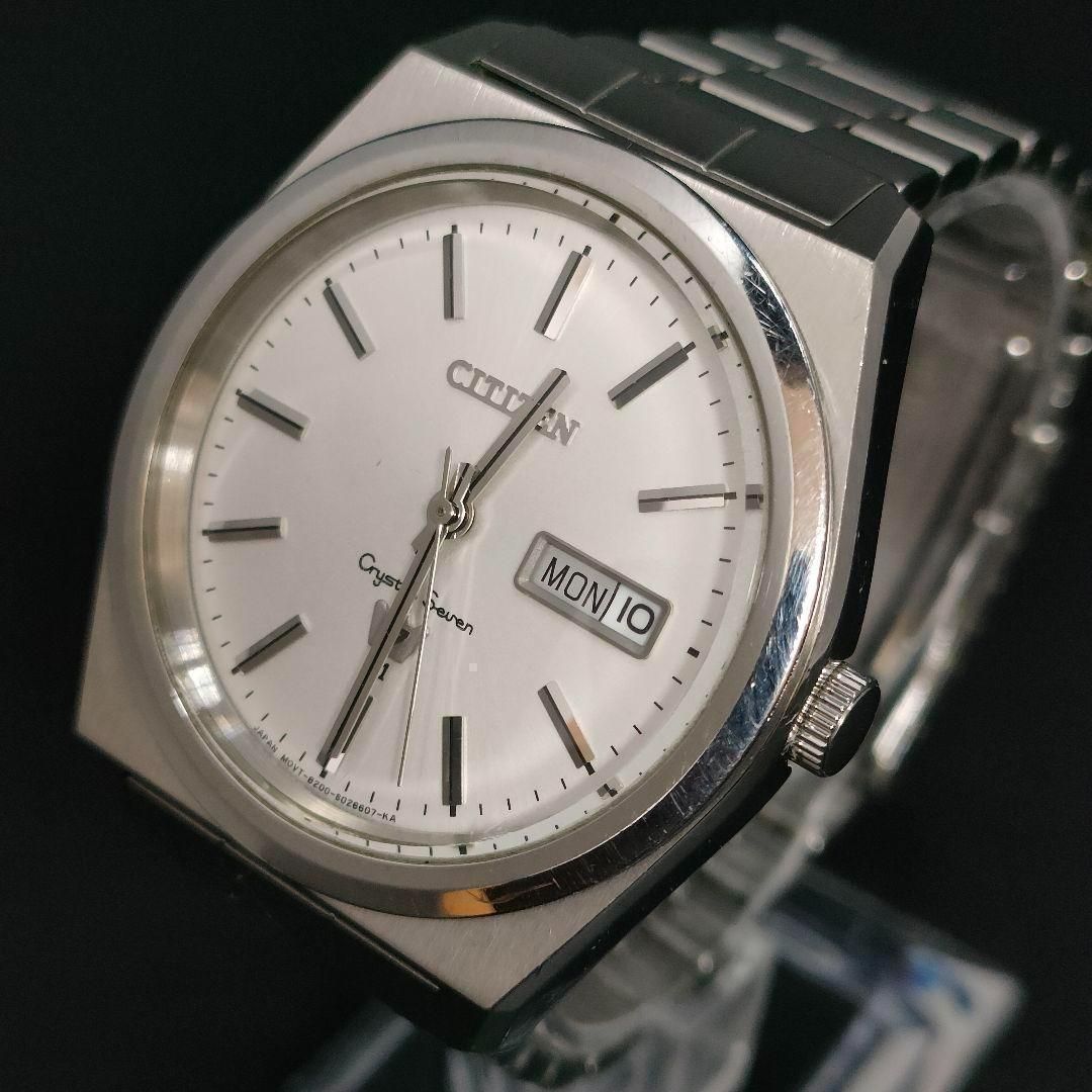 787-11 美品 CITIZEN シチズン クリスタルセブン シルバー 自動巻き