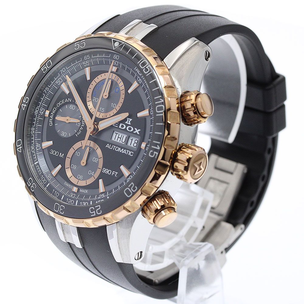  エドックス EDOX 01123 357 RCA NBUR グランドオーシャン クロノグラフ デイデイト 自動巻き メンズ 保証書付き_919372 自動巻き時計 腕時計(アナログ)