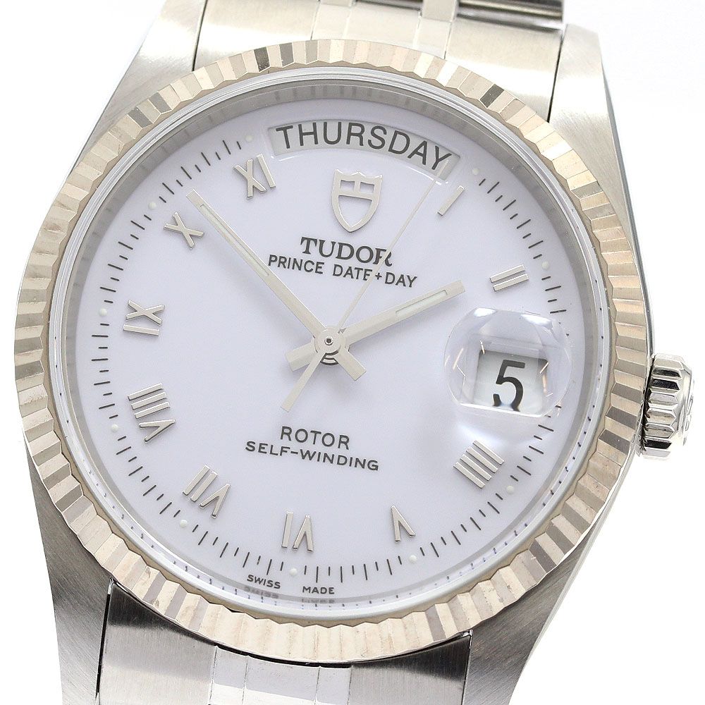 チュードル TUDOR 76214 プリンス デイトデイ WGベゼル 自動巻き メンズ _913749