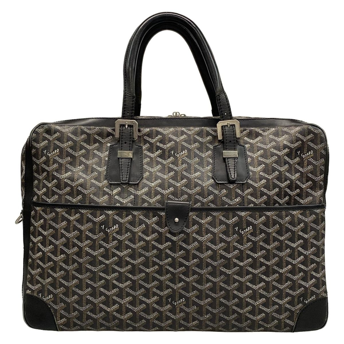 GOYARD ゴヤール ビジネスバッグ アンバサッド 黒 レザー