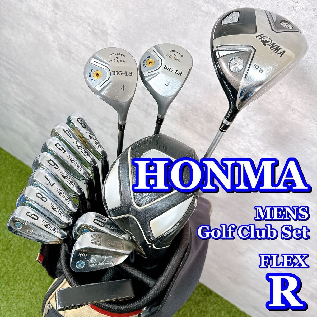 ゴルフクラブセット メンズ HONMA 本間ゴルフ ホンマ フルセット 13本 キャディバッグ付き フレックスR 男性 右利き K203
