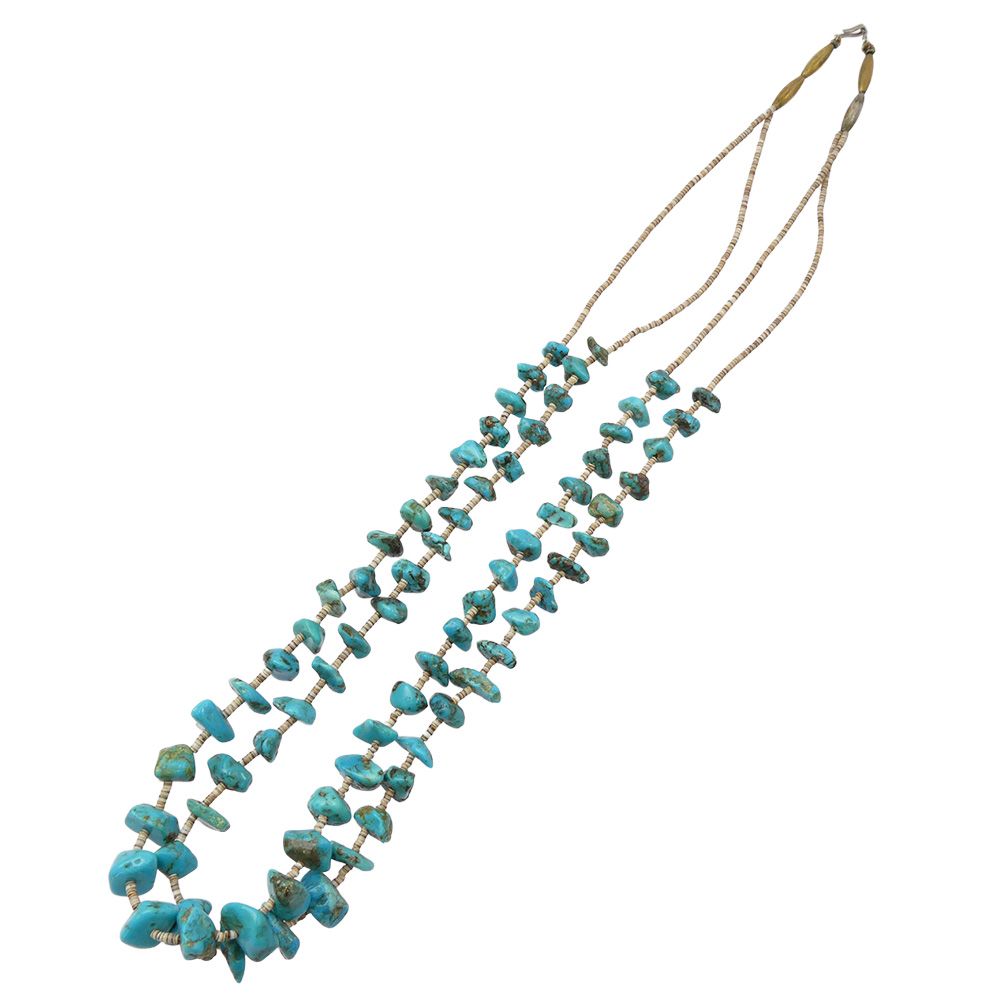 詳細不明 unknown 2連 ターコイズ ネックレス ターコイズブルー