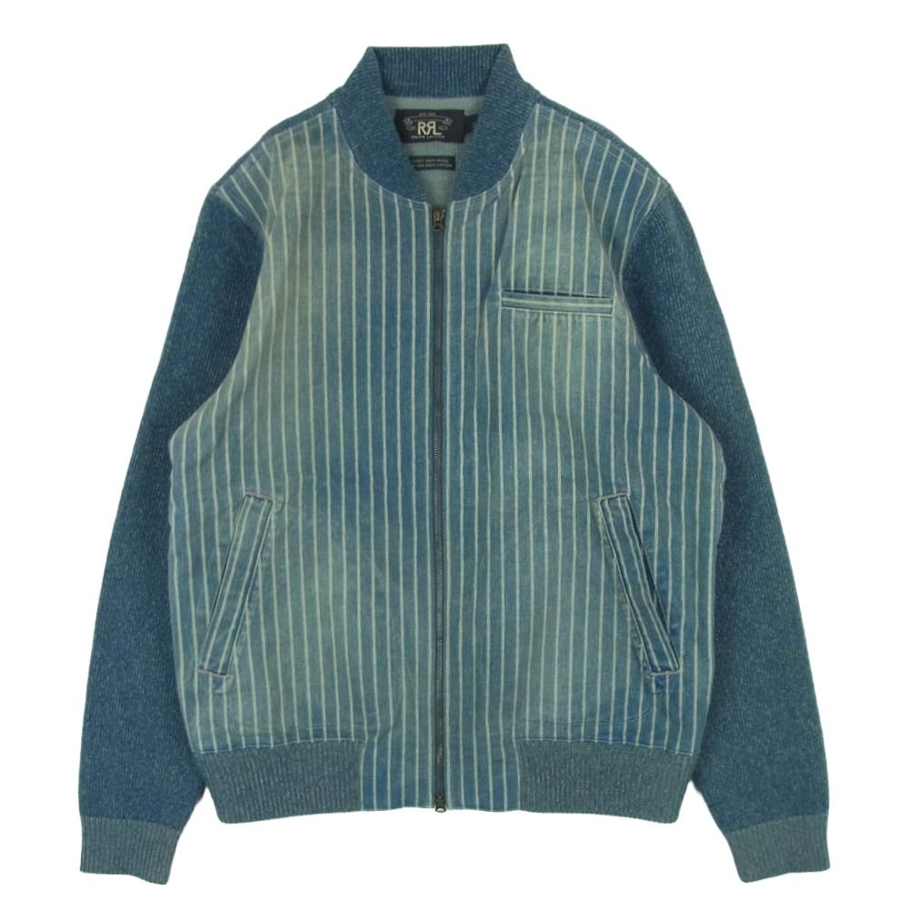RRL ダブルアールエル INDIGO WABASH BASEBALL JACKET インディゴウォバッシュ ベースボール ジャケット インディゴブルー系 S
