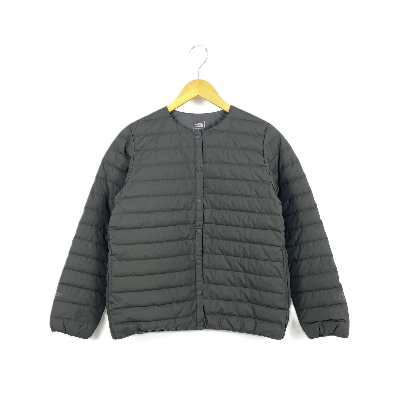 THE NORTH FACE ザノースフェイス NDW91961 ZEPHER SHELL CARDIGAN ウィンドストッパー ゼファーシェル カーディガン インナーダウンジャケット Lサイズ グレー