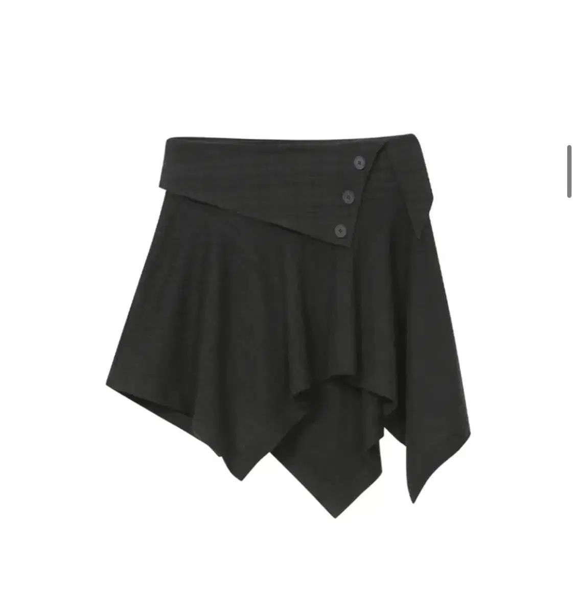 ミセキSEOUL アシンメトリー スカート ブラック