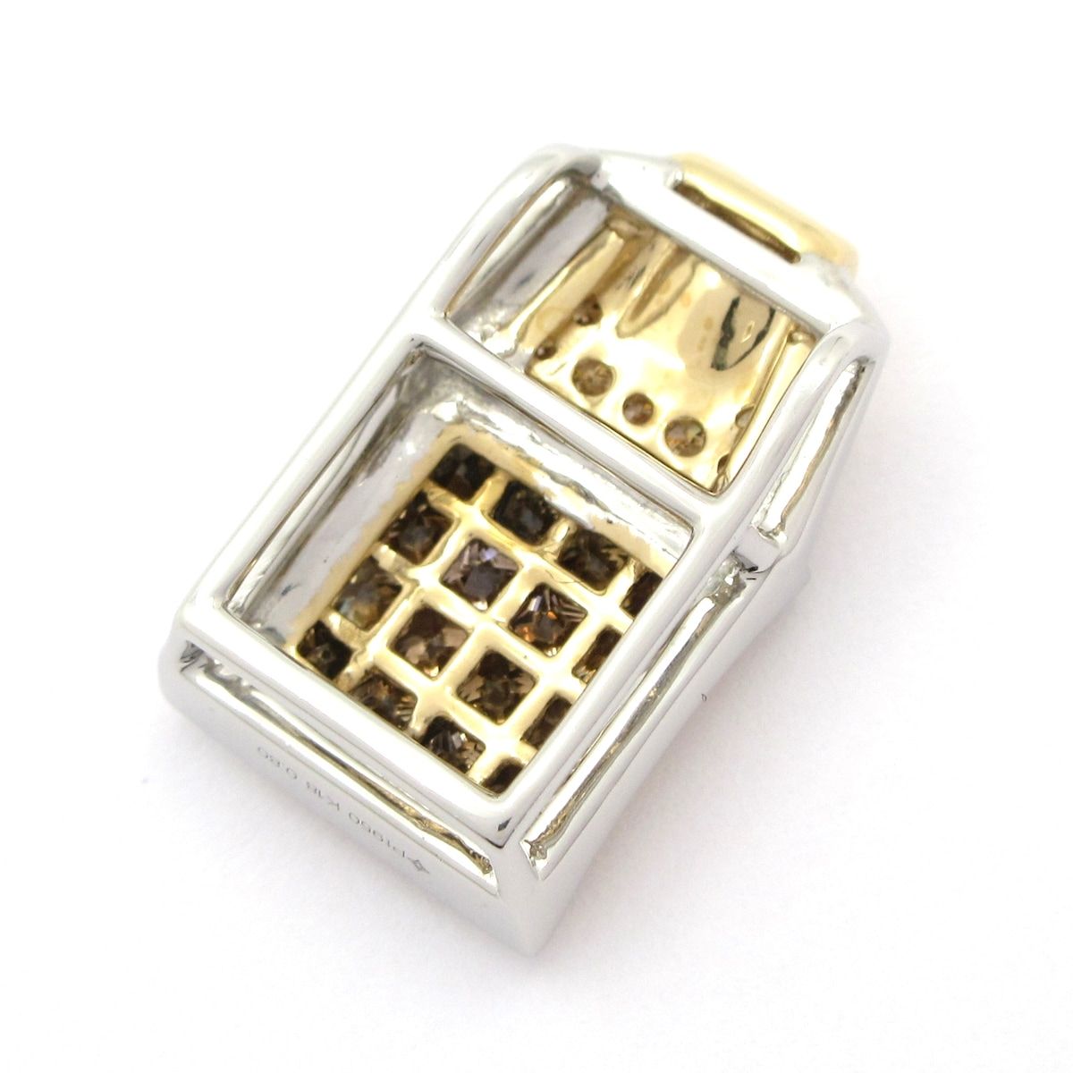 Unbranded ノーブランド ペンダントトップ Pt 950×K 18 YG×ダイヤモンド 総重量 4.3 g 0.80刻印