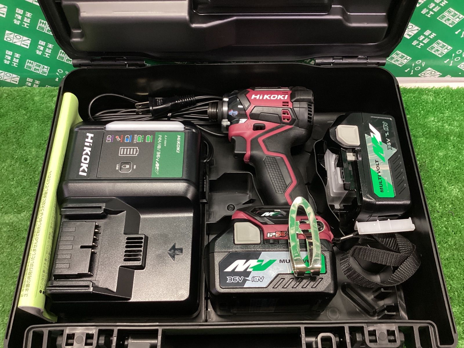 HiKOKI ハイコーキ 36vコードレスインパクトドライバ フ レッド WH36DC 2XPR IT5FMZRCGHBO