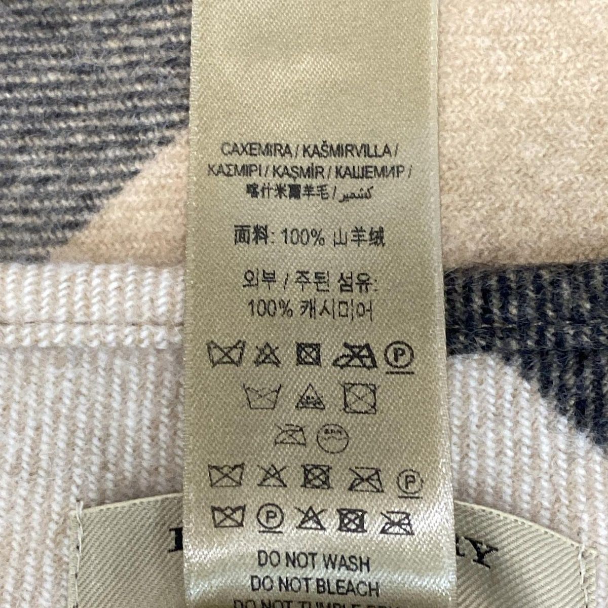  BURBERRY LONDON ENGLAND バーバリーロンドンイングランド ストール ショール - ベージュ×黒×マルチ チェック柄 カシミヤ ストール ショール 小物