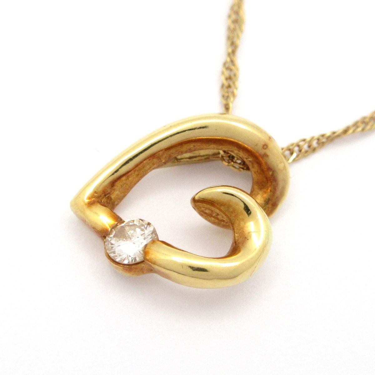 Unbranded ノーブランド ネックレス K 18 YG ダイヤモンド 総重量 2 4 g 0 08刻印