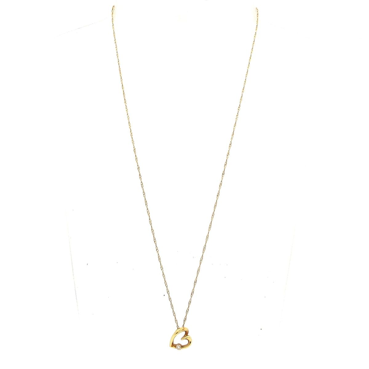 Unbranded ノーブランド ネックレス K 18 YG ダイヤモンド 総重量 2 4 g 0 08刻印