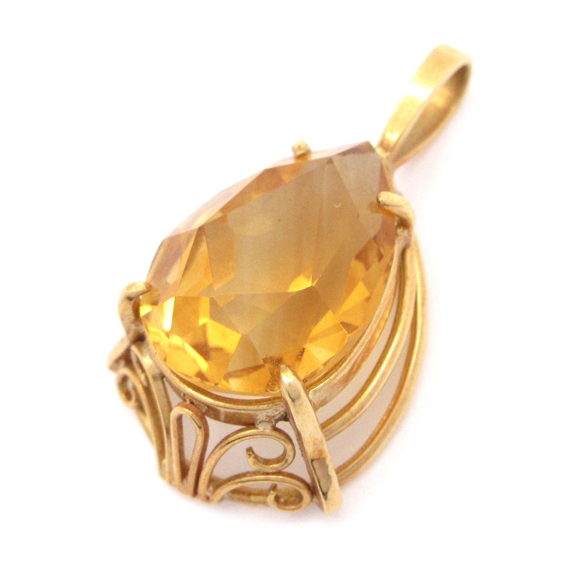 Unbranded ノーブランド ペンダントトップ K18YG×ダークイエロー 総重量 1.9g