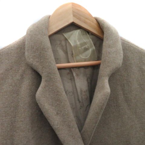 ヤンガニー yangany チェスターコート ロング丈 無地 ウール アンゴラ